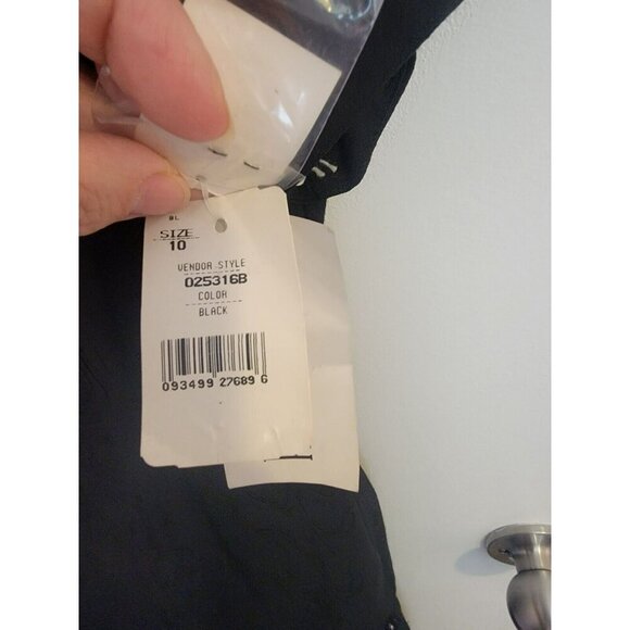 PlazaSouth SheathDress Embroidered WomensSize10 Black Coquette Office PreppyNWT - Picture 4 of 9